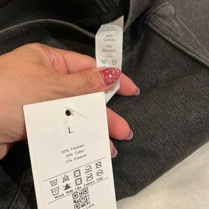 Halara High Waist Multiple Pockets Stretch Knit black/gray Leggings denim NWT